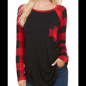 Buffalo plaid top